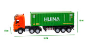 1:18 Scale 9-Channel Alloy Remote Control Container Truck with Lights & Sound for Indoor Play V196-1317