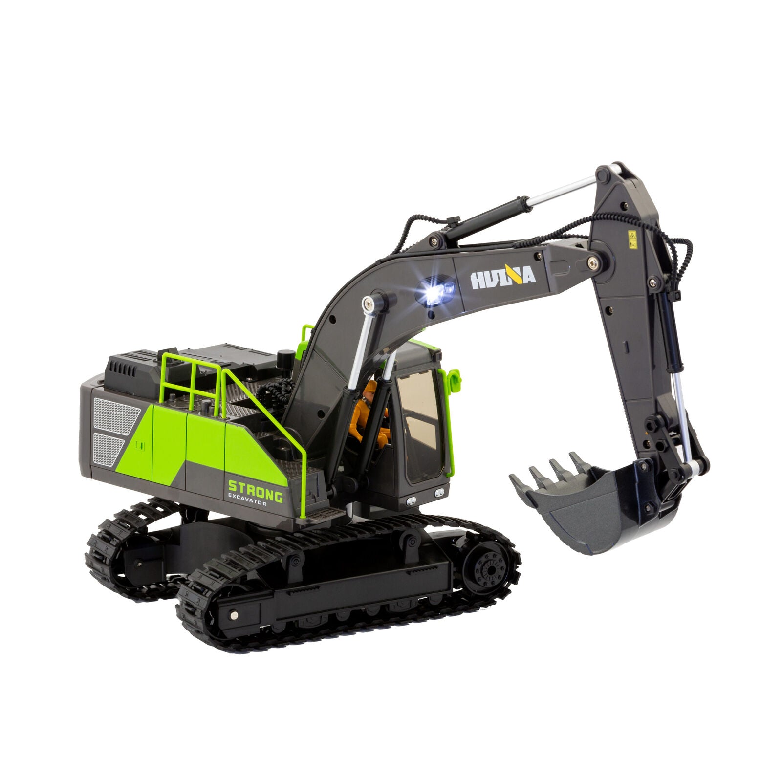 1:18 Scale 13-Channel Alloy Remote Control Excavator Construction Vehicle with Lights, Sound and Steam V196-1661