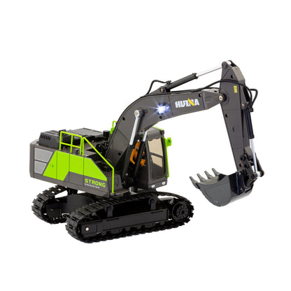 1:18 Scale 13-Channel Alloy Remote Control Excavator Construction Vehicle with Lights, Sound and Steam V196-1661