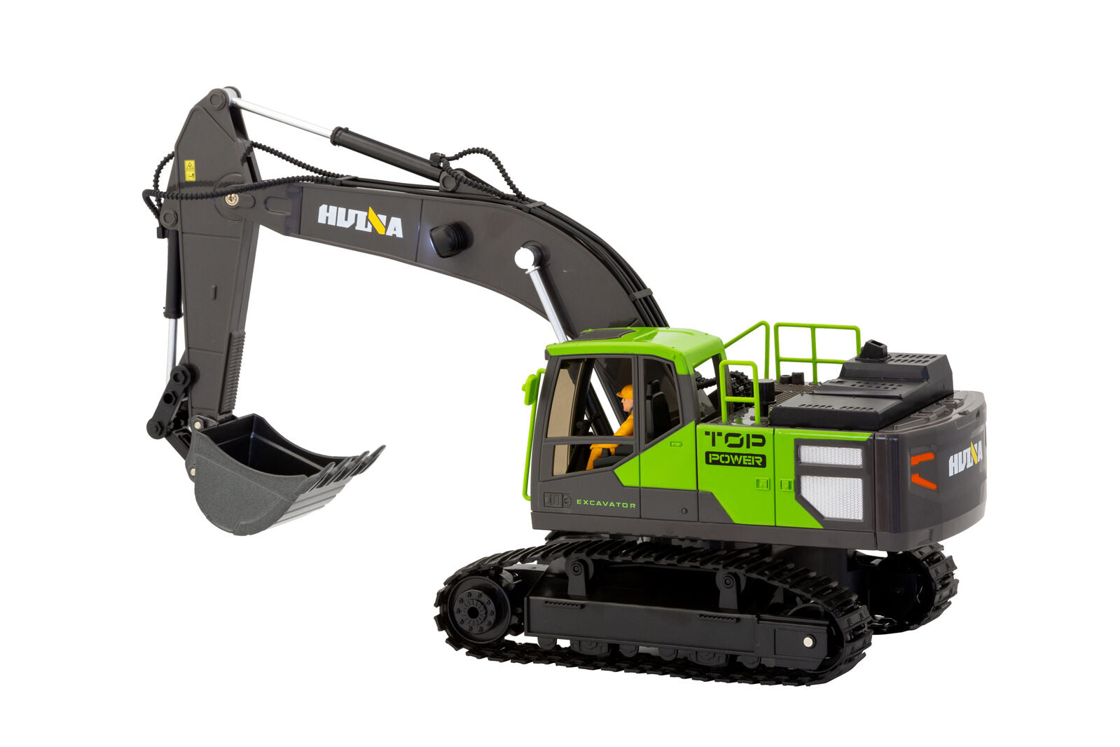 1:18 Scale 13-Channel Alloy Remote Control Excavator Construction Vehicle with Lights, Sound and Steam V196-1661