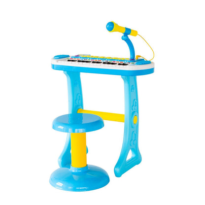 Children's Electronic Keyboard with Stand (Blue) Musical Instrument Toy V196-2038_K