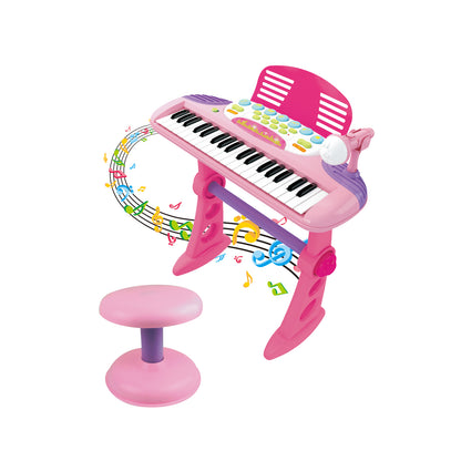 Children's Electronic Keyboard with Stand (Pink) Musical Instrument Toy V196-2039