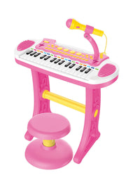 Children's Electronic Keyboard with Stand (Pink) Musical Instrument Toy V196-2039_K