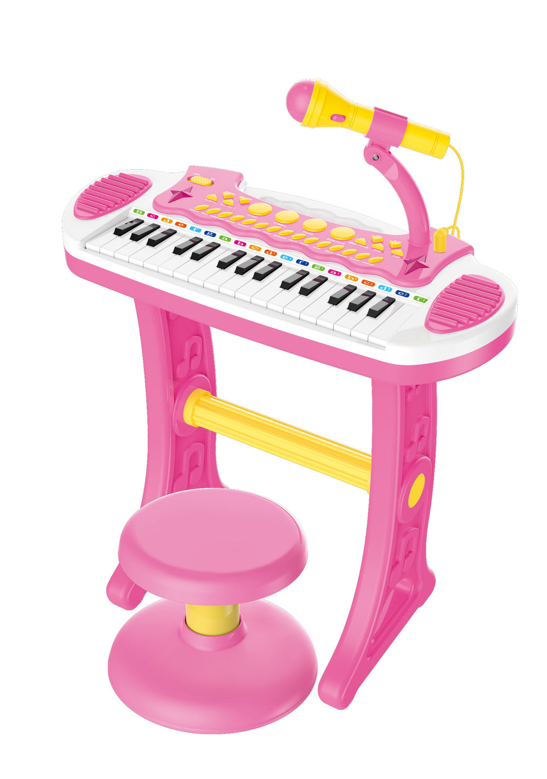 Children's Electronic Keyboard with Stand (Pink) Musical Instrument Toy V196-2039_K