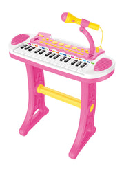 Children's Electronic Keyboard with Stand (Pink) Musical Instrument Toy V196-2039_K