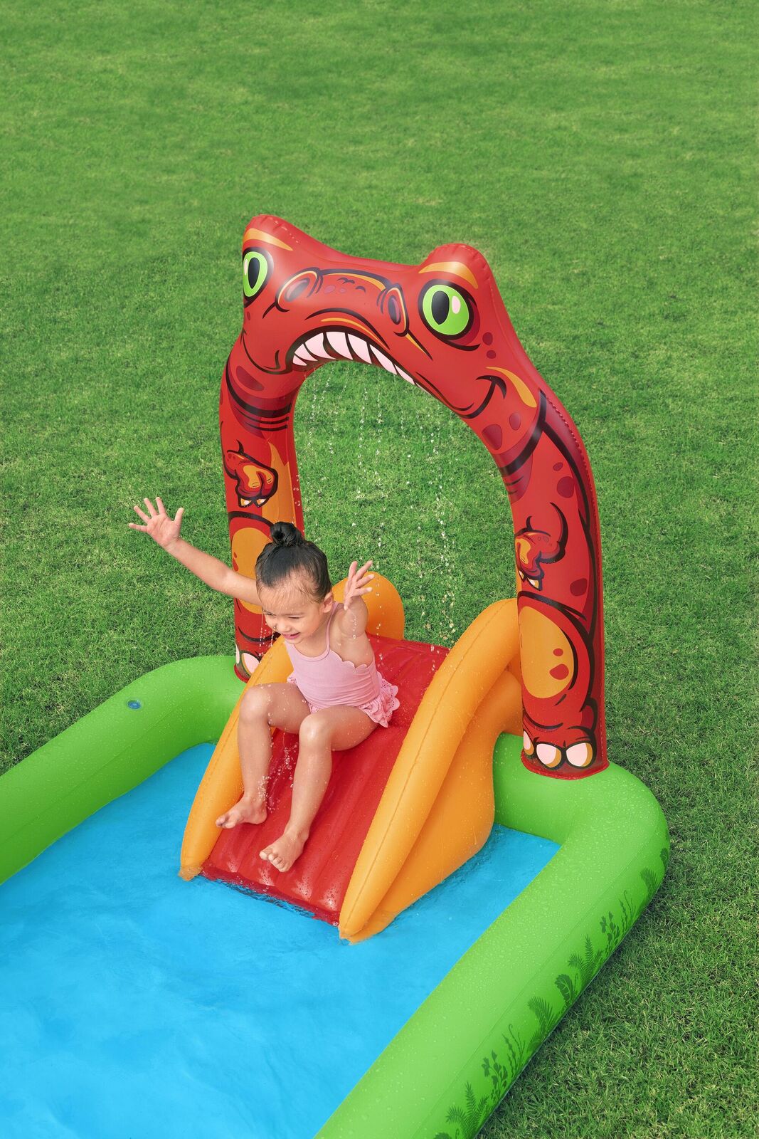 190L Jurassic Splash Water Play Centre, Bright Dinosaur Theme with Slide V196-53160