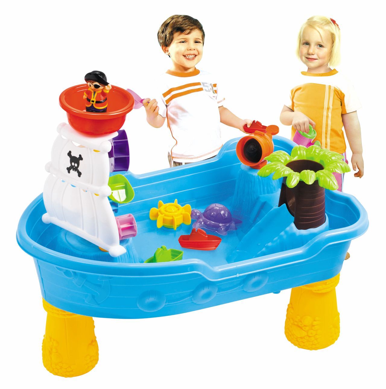 Children's Pirate Theme Ship Sand & Water Table for Creative Play V196-8808