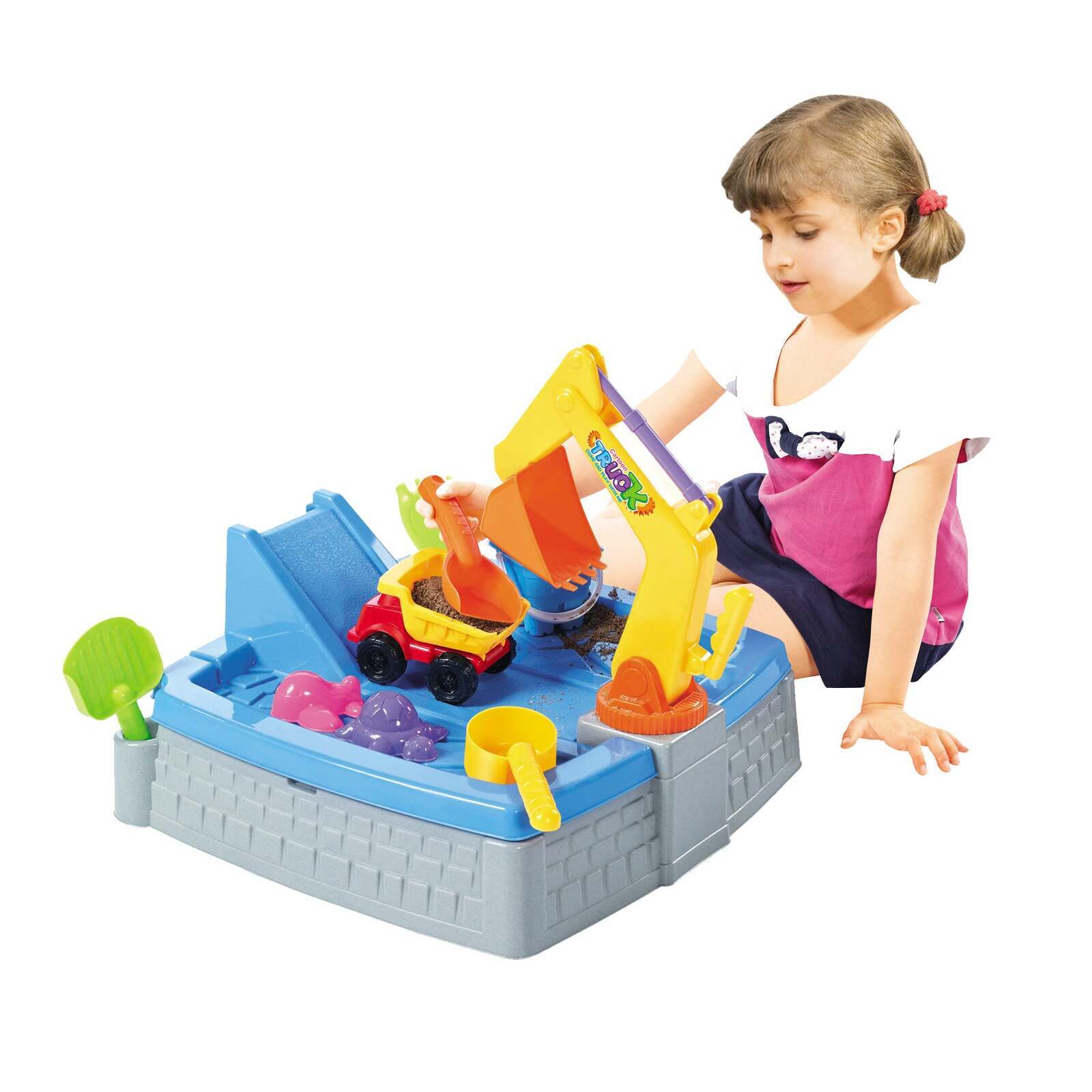 Children's Sand Pit & Box Game With 11 Fun, Playtime Accessories V196-8809