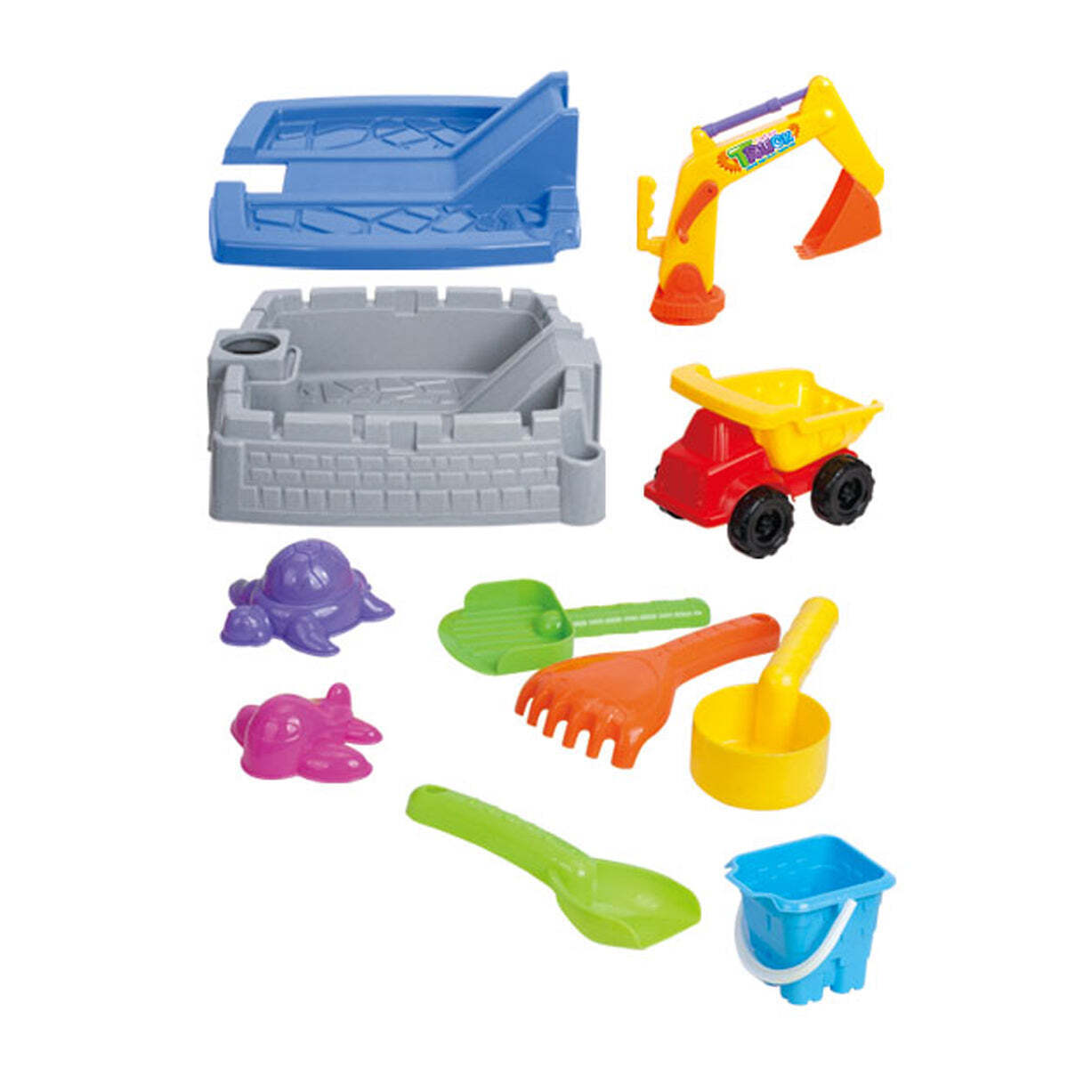 Children's Sand Pit & Box Game With 11 Fun, Playtime Accessories V196-8809