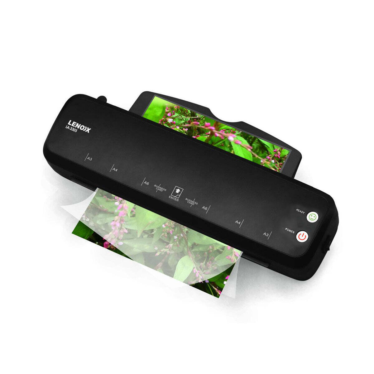 Hot Paper Laminator 350W for 80-100 Microns with 50 A3 Laminating Pouches V196-A3PACK