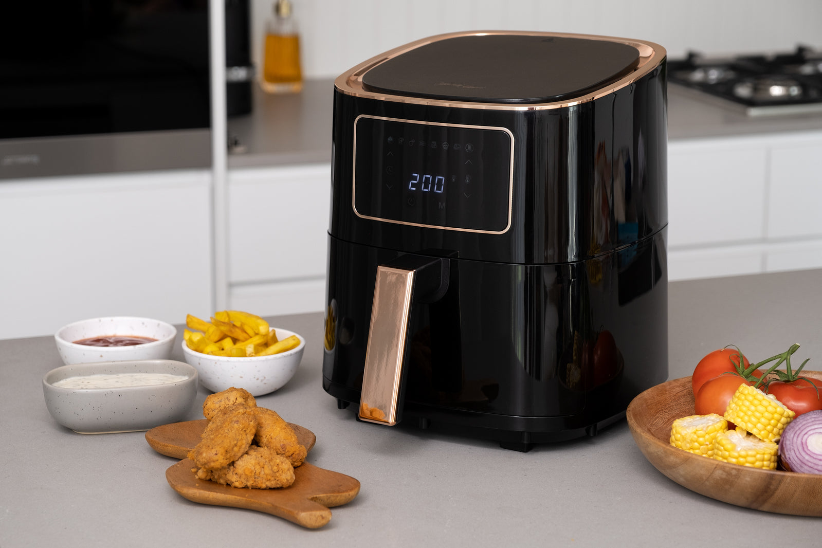 7L Digital Air Fryer (Black) 1700W, 200C, 8 Cooking Settings V196-AF700BRG