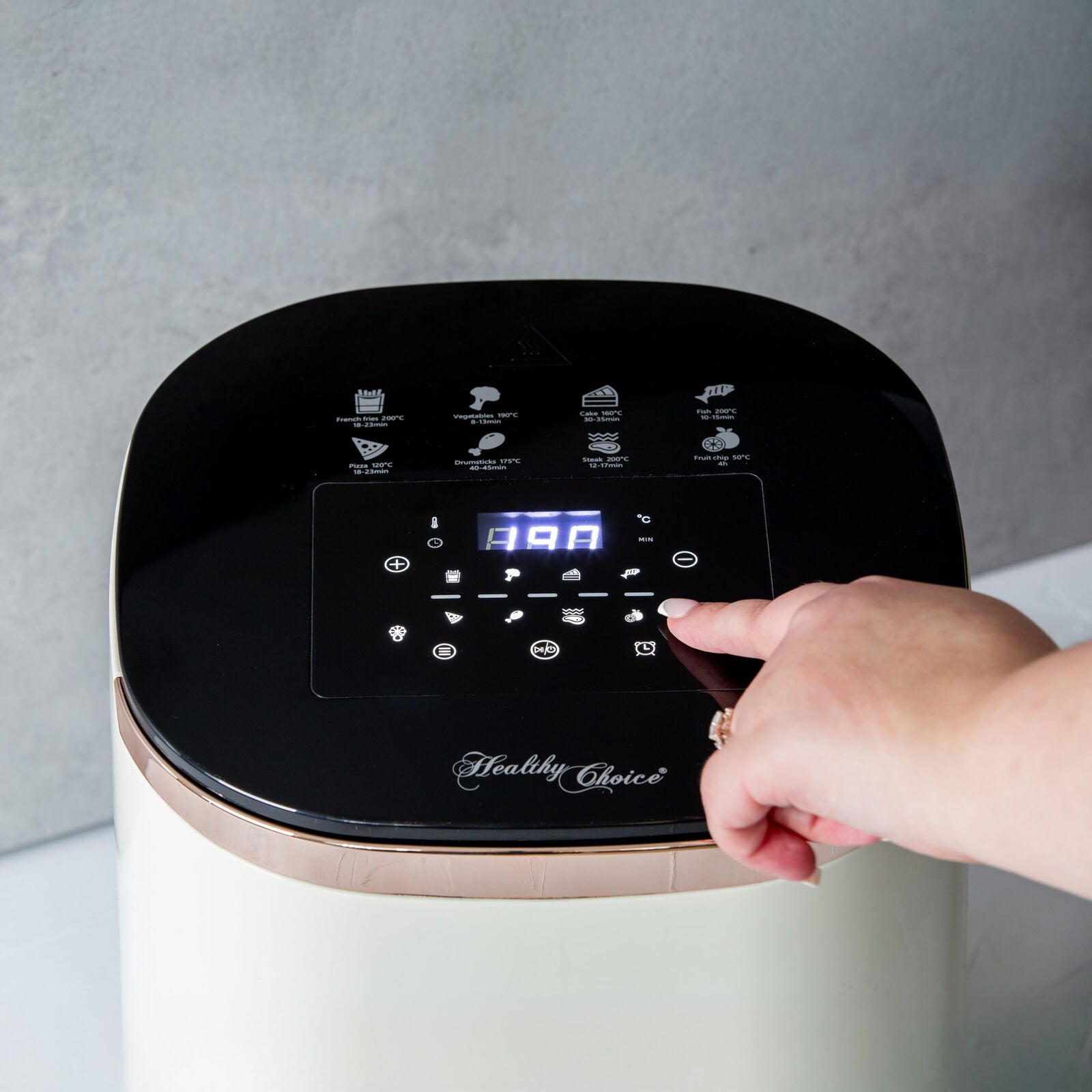7L Digital Air Fryer with 8 pre-set Touch-control Cooking Programs - Cream V196-AF753W_K