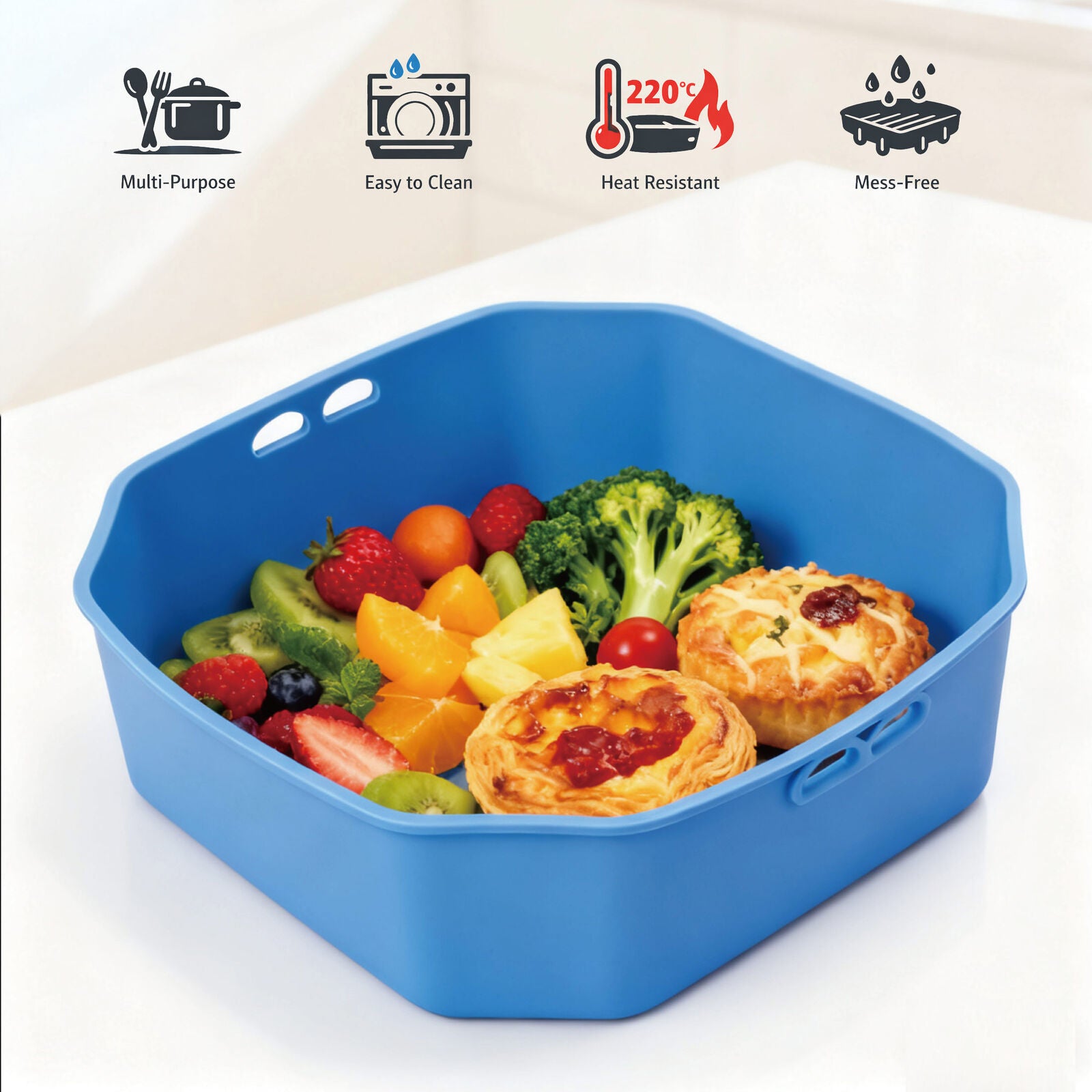 Air Fryer BPA-Free Multi-Purpose Silicone Liners, 2-Pack V196-AFL221