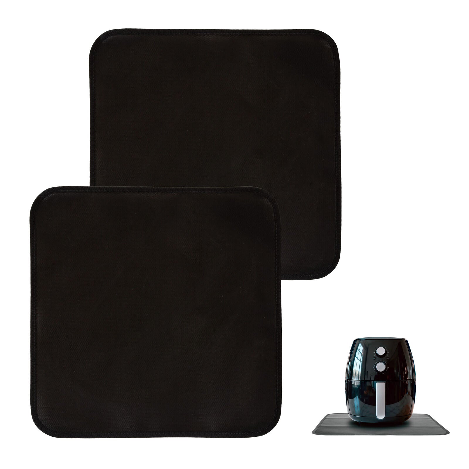 Non Slip Heat Resistant Air Fryer Benchtop Protector Mats, 2 Pack, 40cm x 40cm V196-AFM240