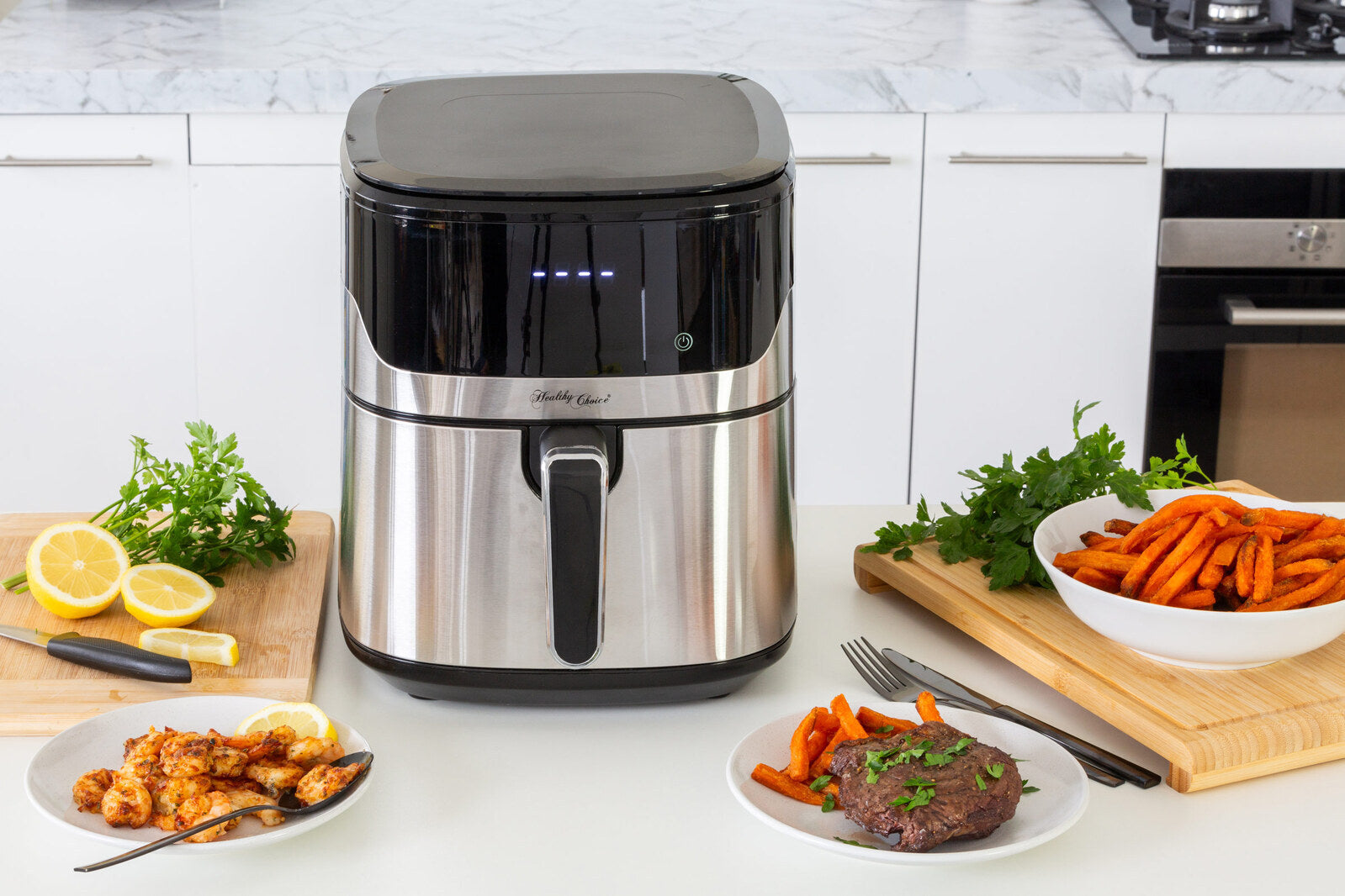 7L Air Fryer Wiz w/ Built-In Scale, 200C, 9 Cooking Programs V196-AFS725