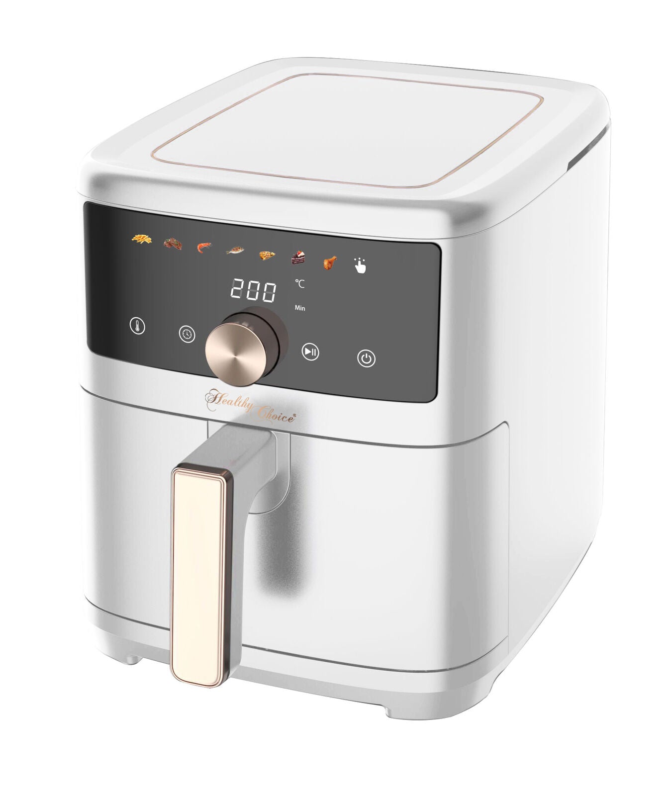 7L Digital Air Fryer, Intuitive Touch Control with Pizza/Baking Pan, and Accessories V196-AFW705