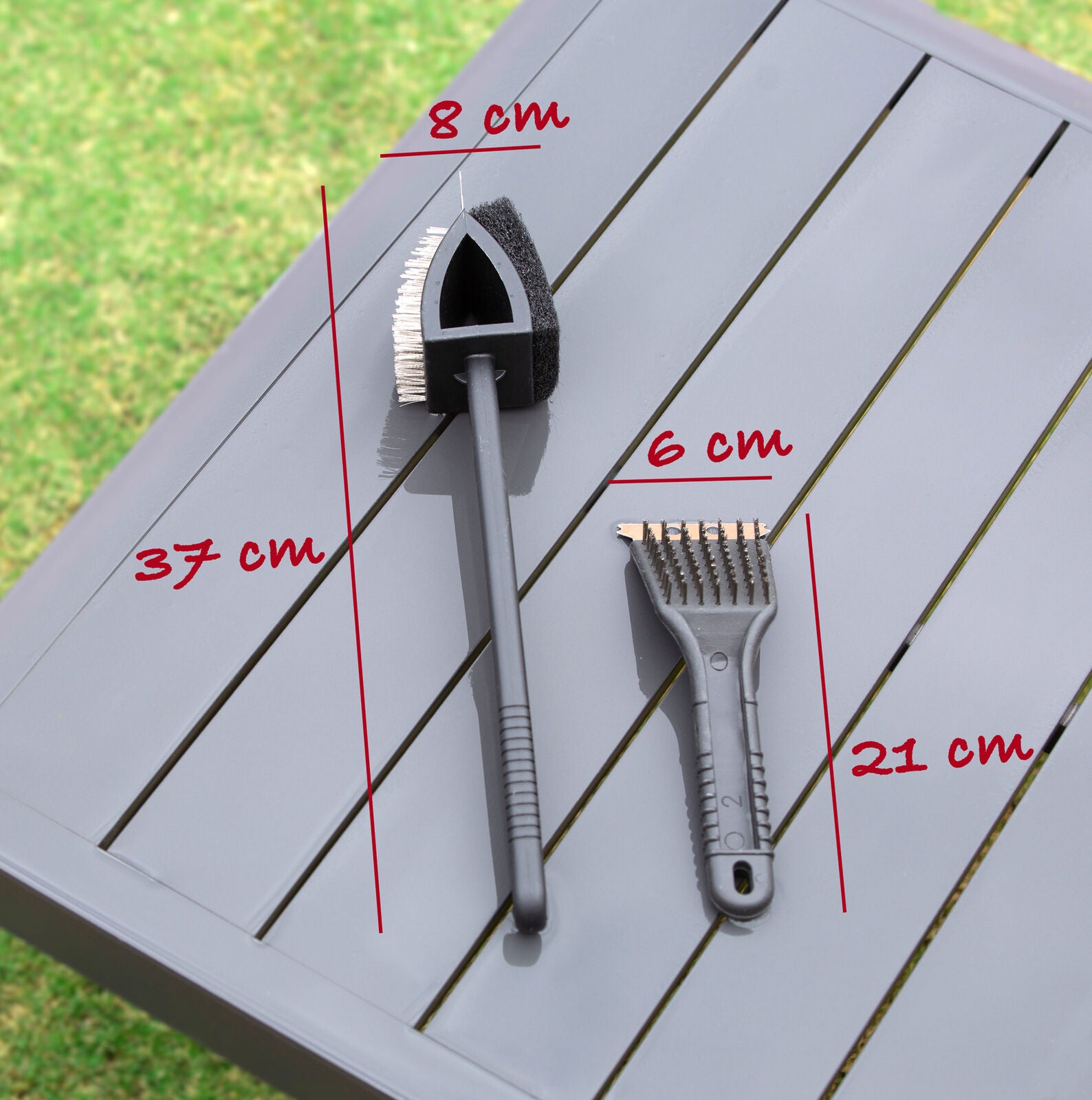 Stainless Steel BBQ Brush and Scraper Blade V196-BBQ19