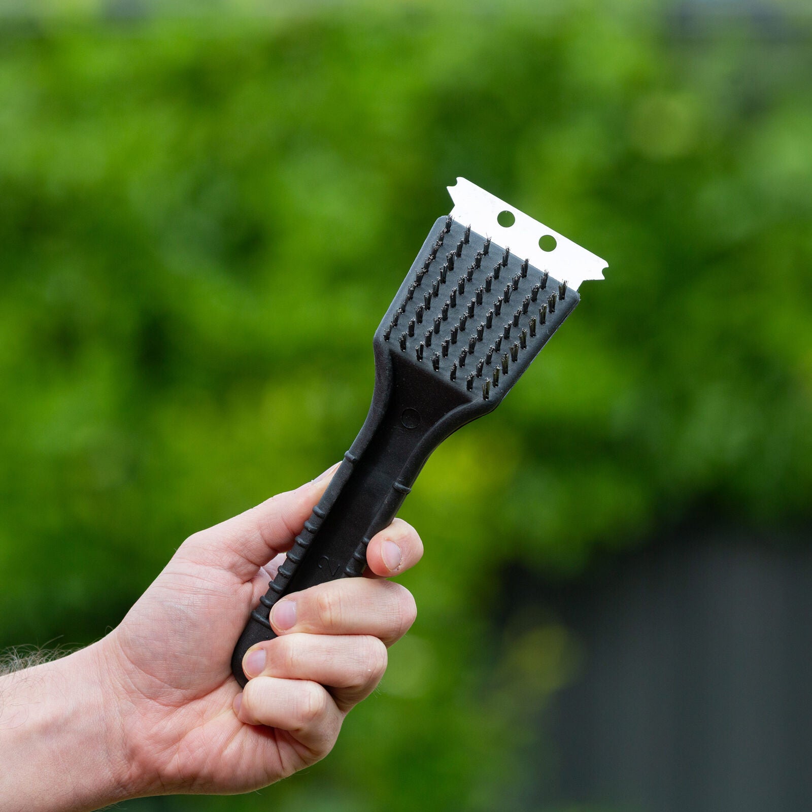 Stainless Steel BBQ Brush and Scraper Blade V196-BBQ19
