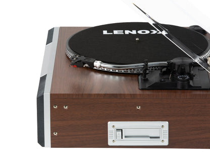 Vinyl Turntable Speaker with Bluetooth: Radio, CDs, Records, AUX & More V196-BCD120