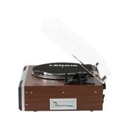 Vinyl Turntable Speaker with Bluetooth: Radio, CDs, Records, AUX & More V196-BCD120