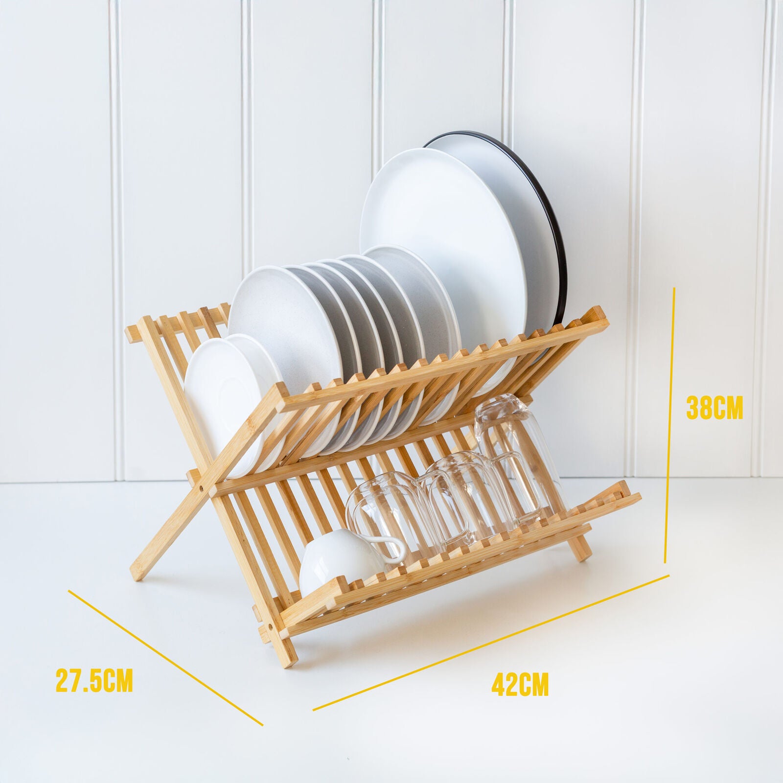 2 Tier Bamboo Dish Rack V196-BDR42