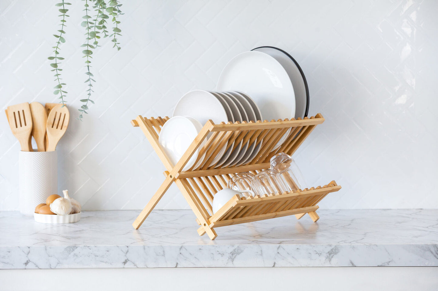2 Tier Bamboo Dish Rack V196-BDR42