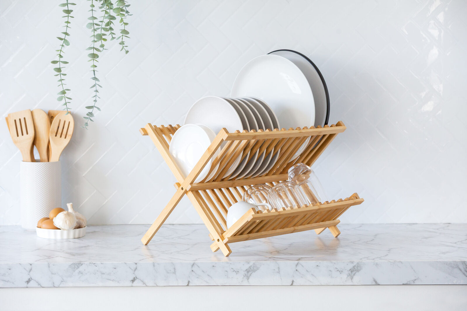 2 Tier Bamboo Dish Rack V196-BDR42