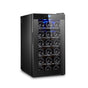 18 Bottle Thermoelectric Wine Fridge, 130W, UV Protected Glass Door, Soft LED Illumination V196-BF18