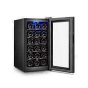 18 Bottle Thermoelectric Wine Fridge, 130W, UV Protected Glass Door, Soft LED Illumination V196-BF18