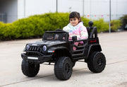 Jeep Inspired Remote Controlled Ride-on Electric Car (Black) V196-BHM6588B