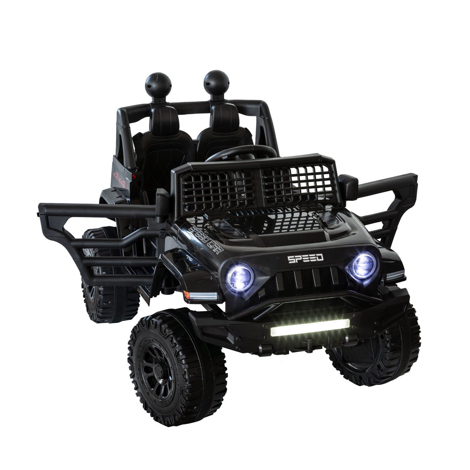 Jeep Inspired Remote Controlled Ride-on Electric Car (Black) V196-BHM6588B