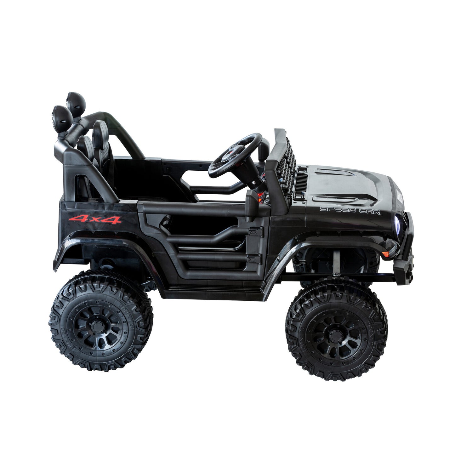Jeep Inspired Remote Controlled Ride-on Electric Car (Black) V196-BHM6588B