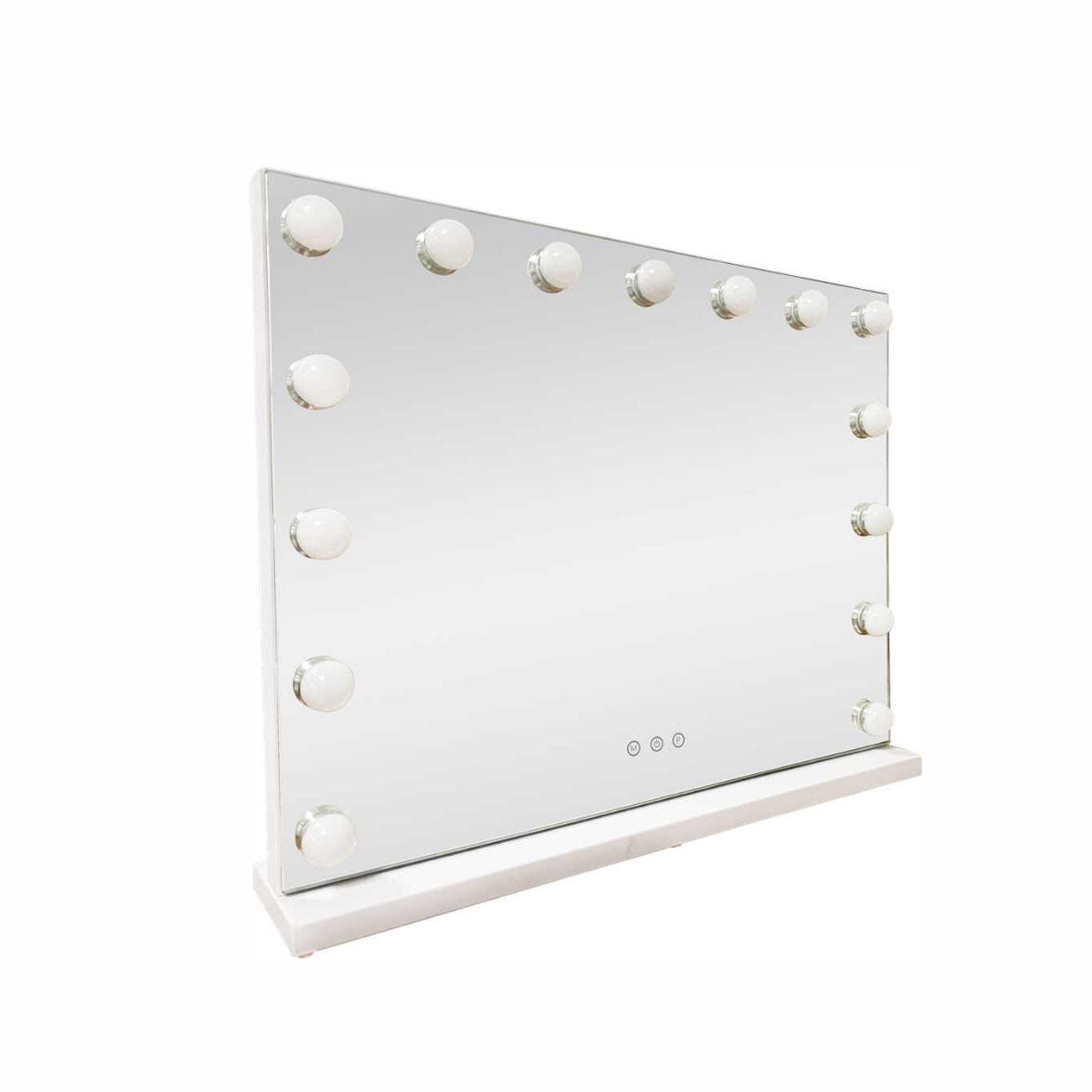 LED Beauty Mirror with 15 Bulbs, Colour Settings, USB A and USB C, White, 58 x 48cm V196-BM580