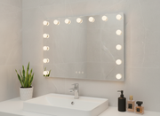 LED Beauty Mirror with 15 Bulbs, Colour Settings, USB A and USB C, White, 58 x 48cm V196-BM580