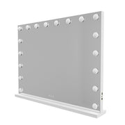LED Beauty Mirror with 18 Bulbs, Colour Settings, USB A and USB C, White, 80 x 62cm V196-BM800
