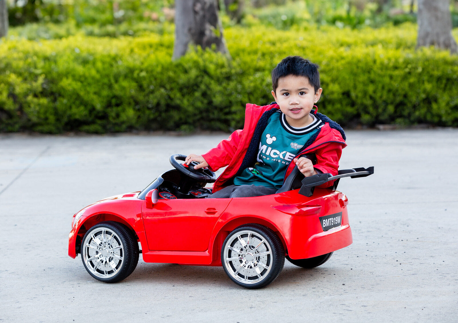 Mercedes-inspired Design Ride-on (Red) Electric Car with Parental Remote Control V196-BMT919W