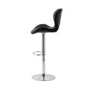 2 Comfortable Bar Stools (Black) w/ Adjustable Height, 90-112cm V196-BS520B