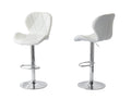 2 Comfortable Bar Stools (White) w/ Adjustable Height, 90-112cm V196-BS520W