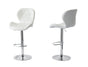 2 Comfortable Bar Stools (White) w/ Adjustable Height, 90-112cm V196-BS520W