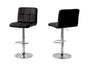 2 Tall Back Padded Leather Barstools (Black), 90-110cm V196-BS521B_K