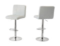 2 Tall Back Paddled Leather Barstools (White), 90-110cm V196-BS521W