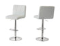 2 Tall Back Padded Leather Barstools (White), 90-110cm V196-BS521W_K