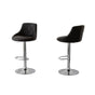 2 Diamond Style Padded Leather Barstools (Black) w/ Adjustable Height V196-BS524B_K
