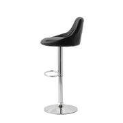 2 Diamond Style Padded Leather Barstools (Black) w/ Adjustable Height V196-BS524B_K