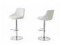 2 Diamond Style Padded Leather Barstools (White) w/ Adjustable Height V196-BS524W_K