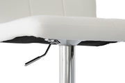 2 Diamond Style Padded Leather Barstools (White) w/ Adjustable Height V196-BS524W_K