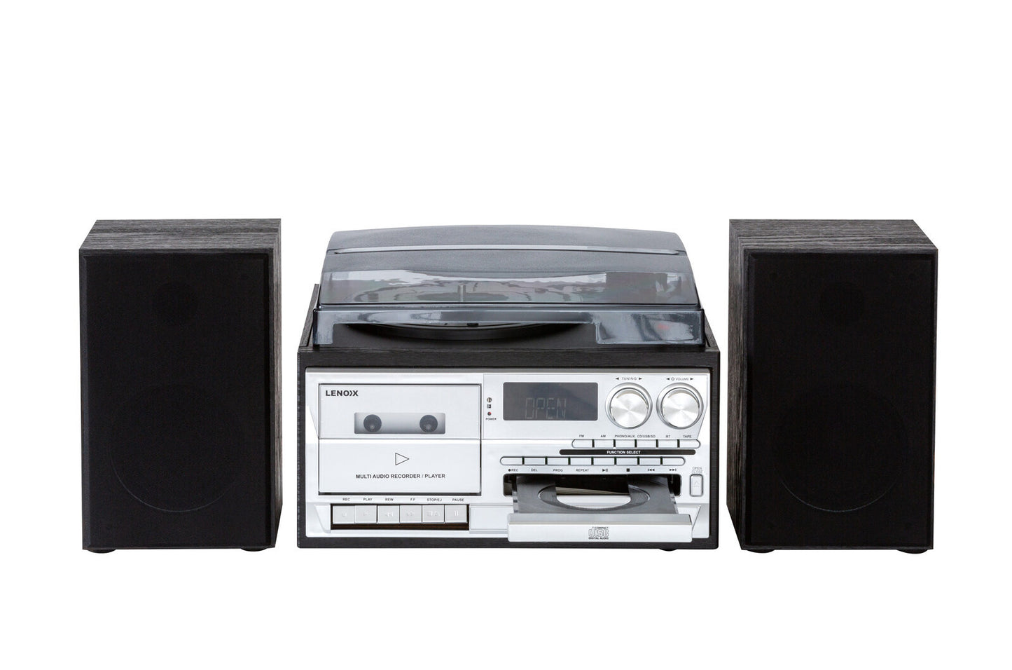 Audio Home Entertainment System (Black) Turntable, CDs, Vinyl, Wireless Streaming & More V196-CD114BL