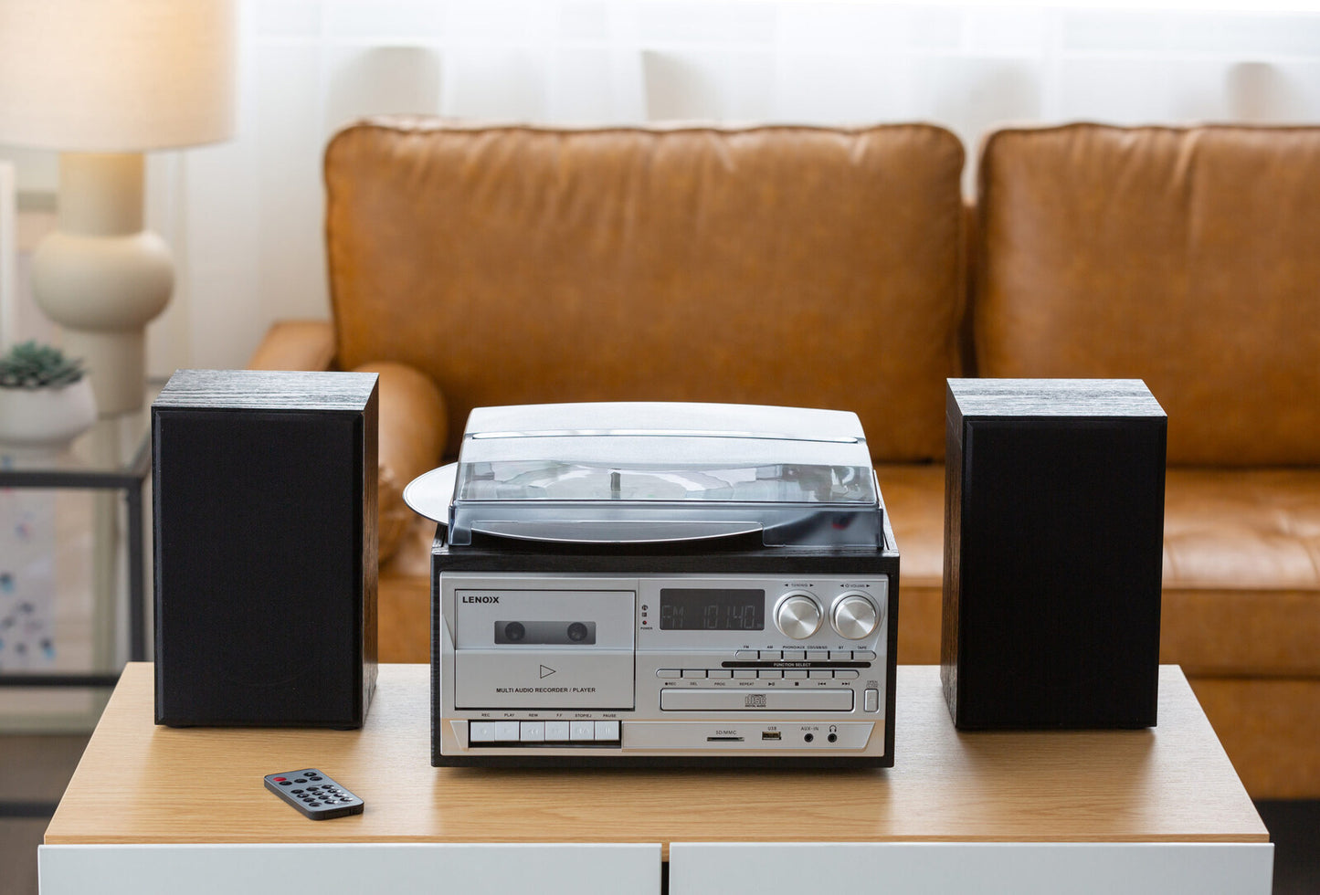 Audio Home Entertainment System (Black) Turntable, CDs, Vinyl, Wireless Streaming & More V196-CD114BL
