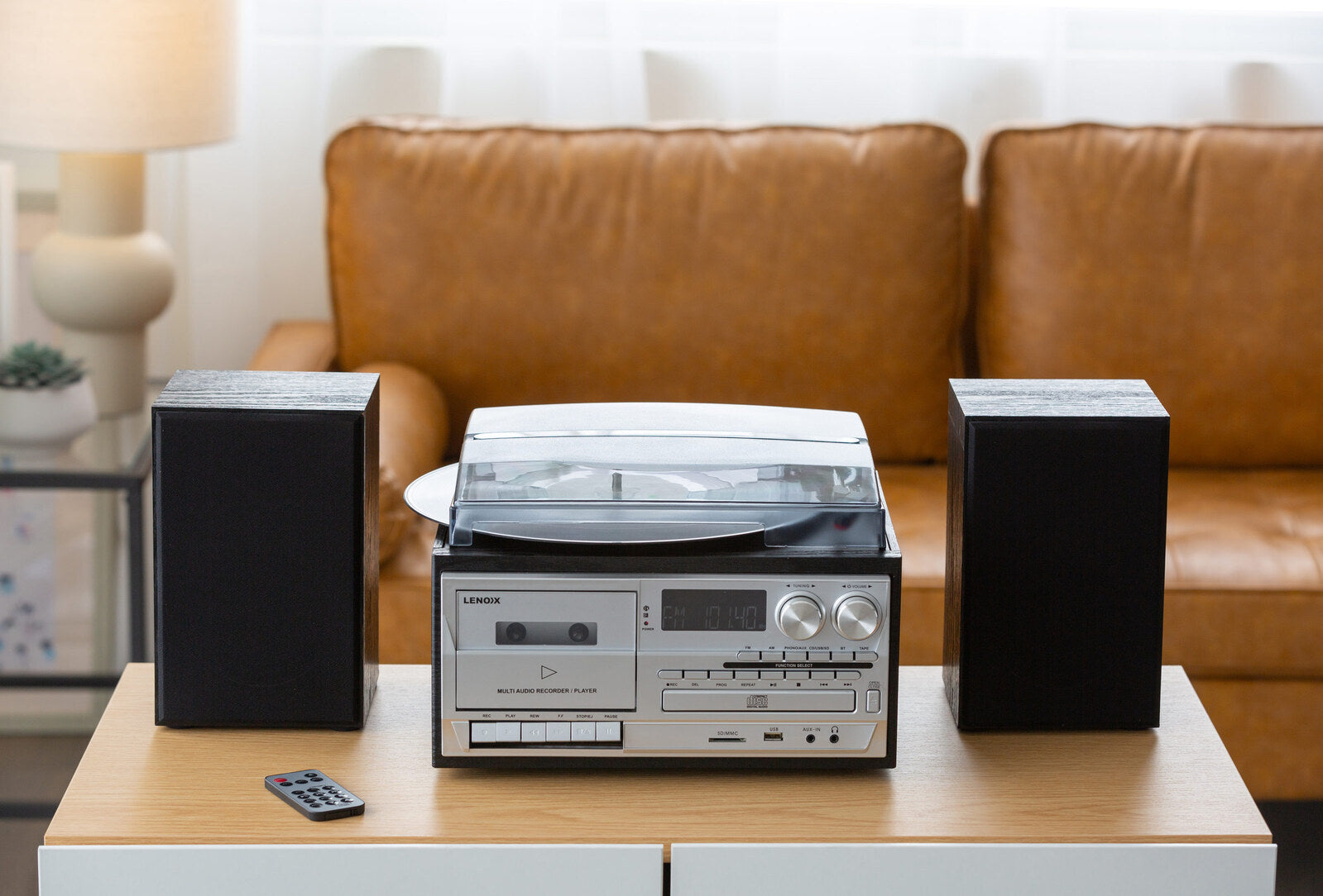Audio Home Entertainment System (Black) Turntable, CDs, Vinyl, Wireless Streaming & More V196-CD114BL