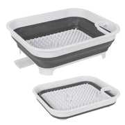 Collapsible Dish Rack with Utensil Section Space-Saving Drying Rack for Compact Kitchens & Camping V196-CDR10